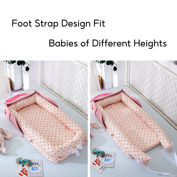 Baby Portable Foldable Cot Travel Bed Newborn Safety Bed Sleep By Your Side Baby Nest Lounger - Little Kooma