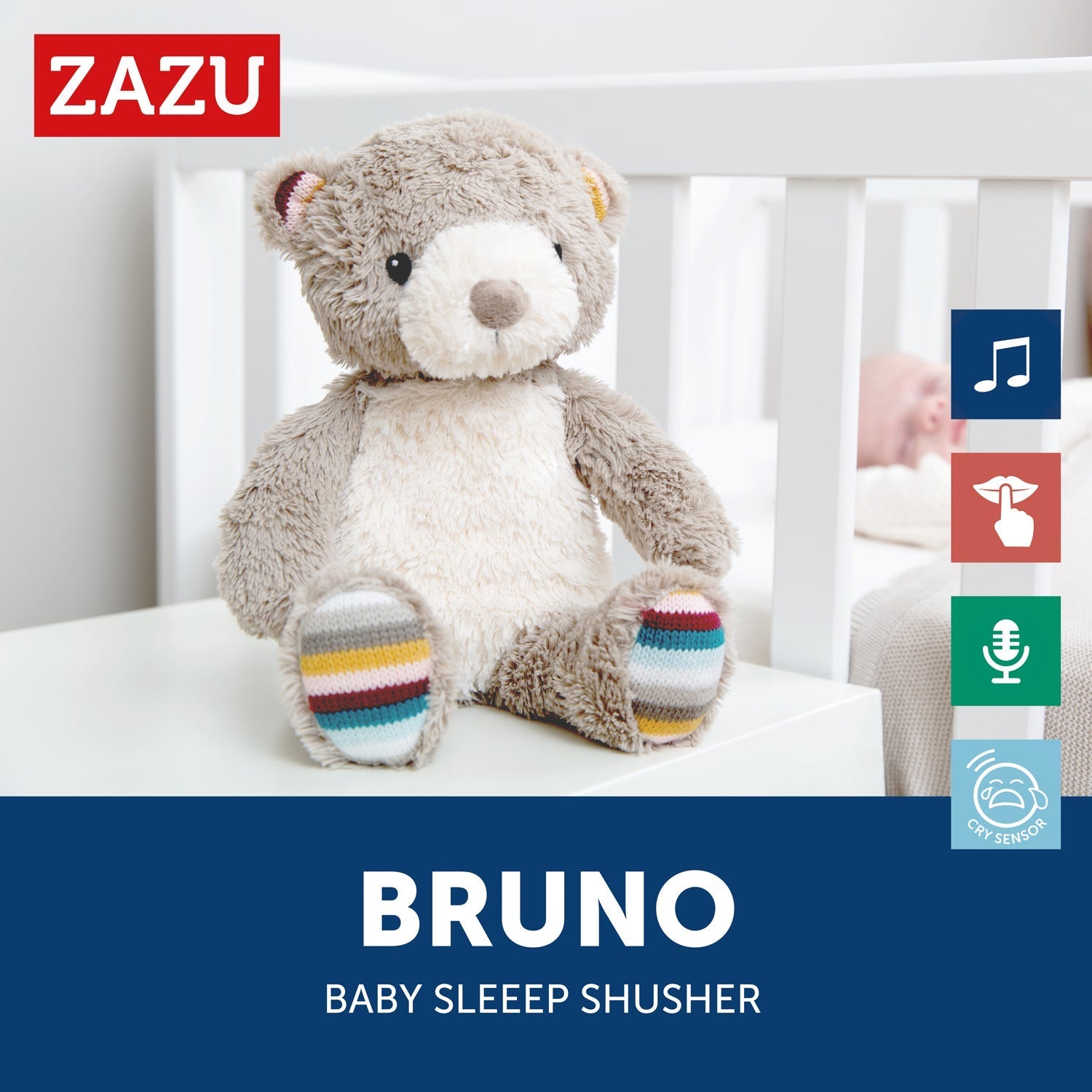 Sound Machine with Nightlight and Voice - Bruno / Phoebe - Little Kooma