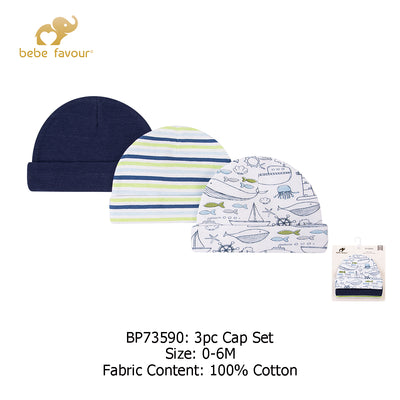 Baby Caps 3 Piece Pack 0-6 months BP73590 - Little Kooma