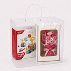 Baby Newborn Unisex Gift 5-in-1 Baby Walker Ride-On Train Toy & Preserved Flowers Hand Bouquet For Mum