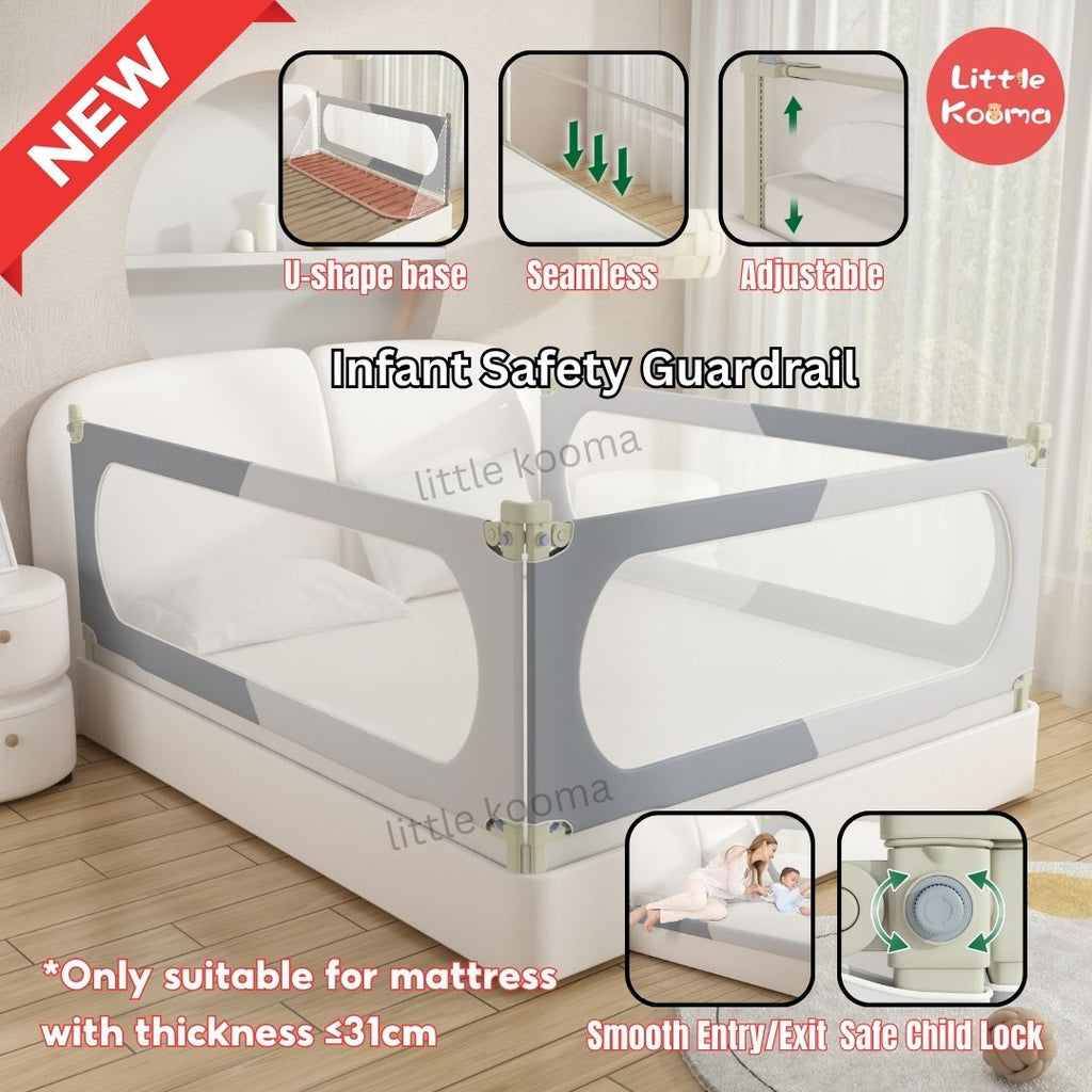 Baby Toddler Bed Guard Rails Barrier Protector Bedroom Playpen Bed Fence Single Side Lift