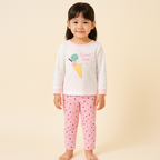 Baby Kids Pajamas Ice Cream Top n Pants Set