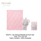 New Born Baby Girl LED Light Layette Plush Blanket Romper Grey Elephant Suitcase Mummy Makeup Box Gift Hamper Gift Box Set - Little Kooma