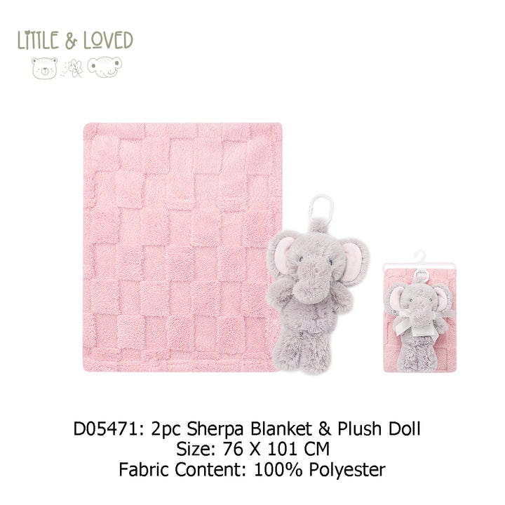 New Born Baby Girl LED Light Layette Plush Blanket Romper Grey Elephant Suitcase Mummy Makeup Box Gift Hamper Gift Box Set - Little Kooma