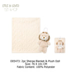 New Born Baby Boy LED Light Layette Plush Blanket Lion Suitcase Mummy Makeup Box Gift Hamper Gift Box Set - Little Kooma