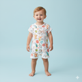 Baby Boy Space Rocket Lion Romper - Little Kooma