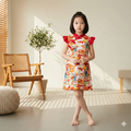 Ready Stock CNY Dragon Phoenix Girl Cheongsam Dress Baby Kids Chinese New Year Outfit - Little Kooma