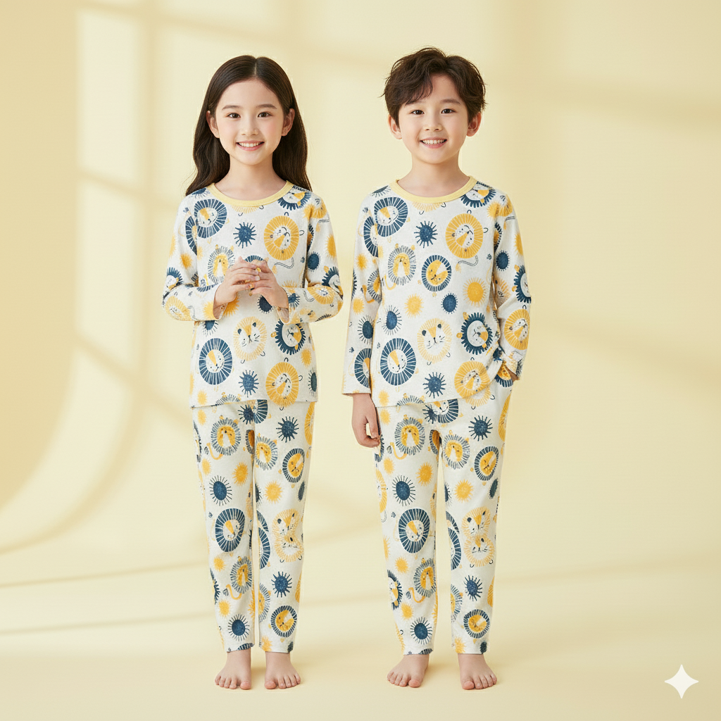 Baby Kids Pajamas Lion Top n Pants Set