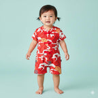 Ready Stock CNY Carp Dragon Leap Baby Boy Cheongsam Romper Singapore Outfit