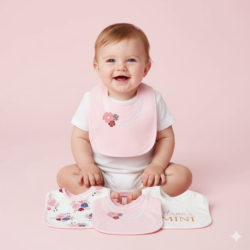 Baby 3 Pcs Interlock Bibs Set BP41438