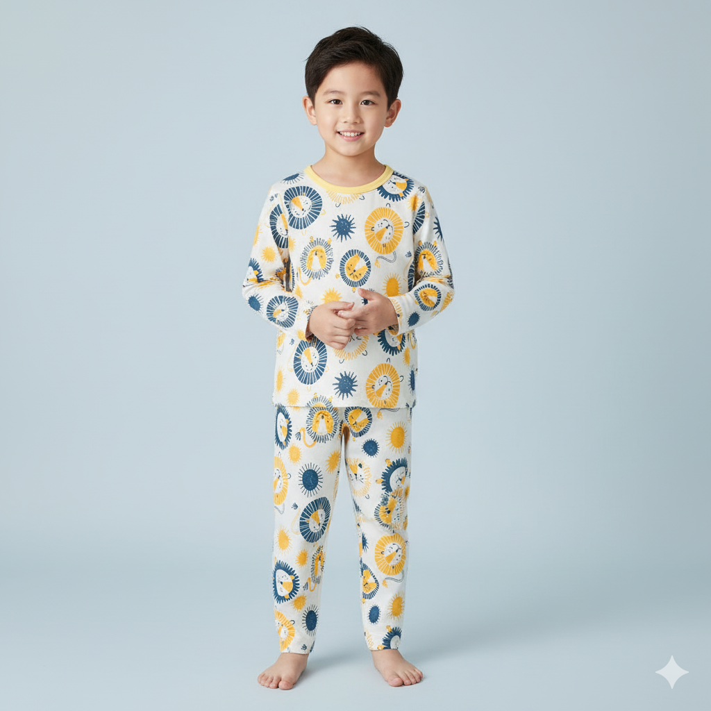 Baby Kids Pajamas Lion Top n Pants Set