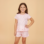 Baby Girl Ruffled Trim Floral Printed Top n Shorts Set - Little Kooma