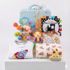 New Born Baby Boy Pizza LED Light Layette Plush Blanket Suitcase Mummy Makeup Box Gift Hamper Gift Box Set - Little Kooma