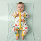 Baby Sleepsuit Snail Frog Elephant Giraffe Jumpsuit All In One - Little Kooma