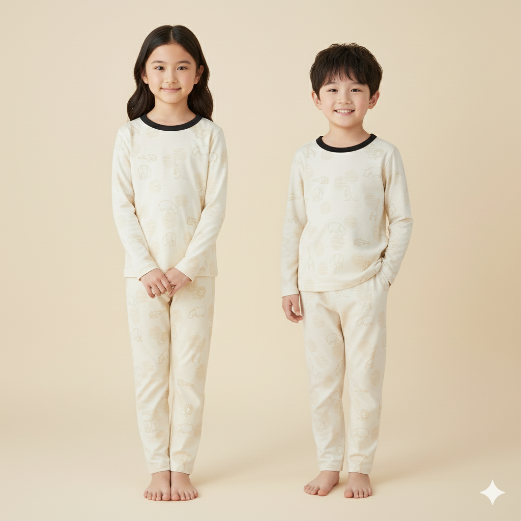 Baby Kids Pajamas New Jungle Animals Top n Pants Set