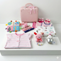 New Born Baby Girl Cupcake LED Light Layette Plush Blanket Romper Suitcase Mummy Makeup Box Gift Hamper Gift Box Set - Little Kooma