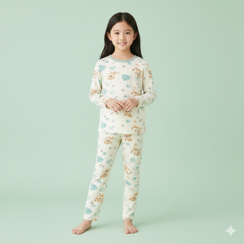 Baby Kids Pajamas Little Tiger Top n Pants Set