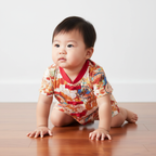 Ready Stock CNY Dragon Phoenix Baby Boy Cheongsam Romper Singapore Souvenir Gift