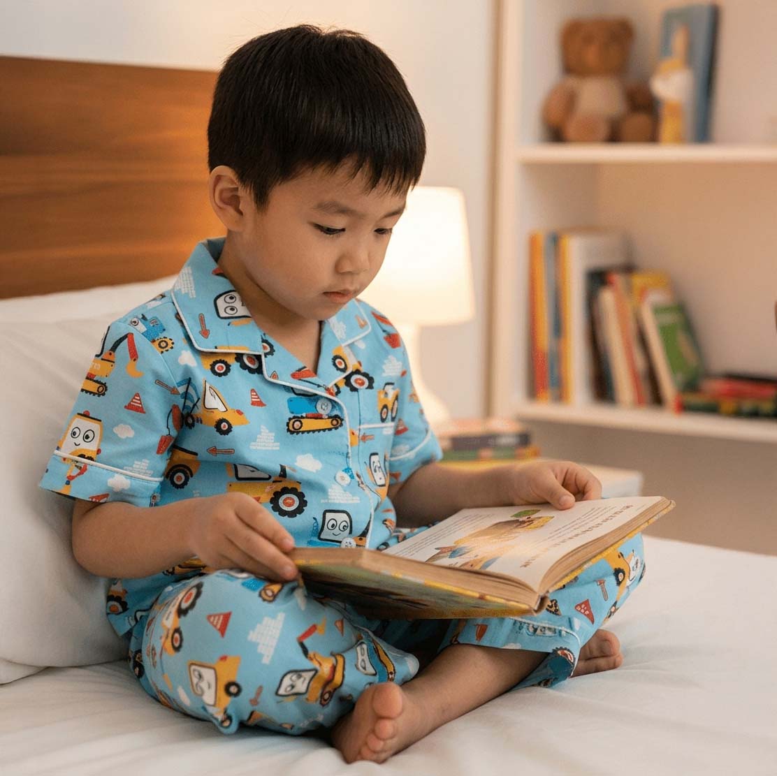 Blue Truck Pyjamas - Little Kooma