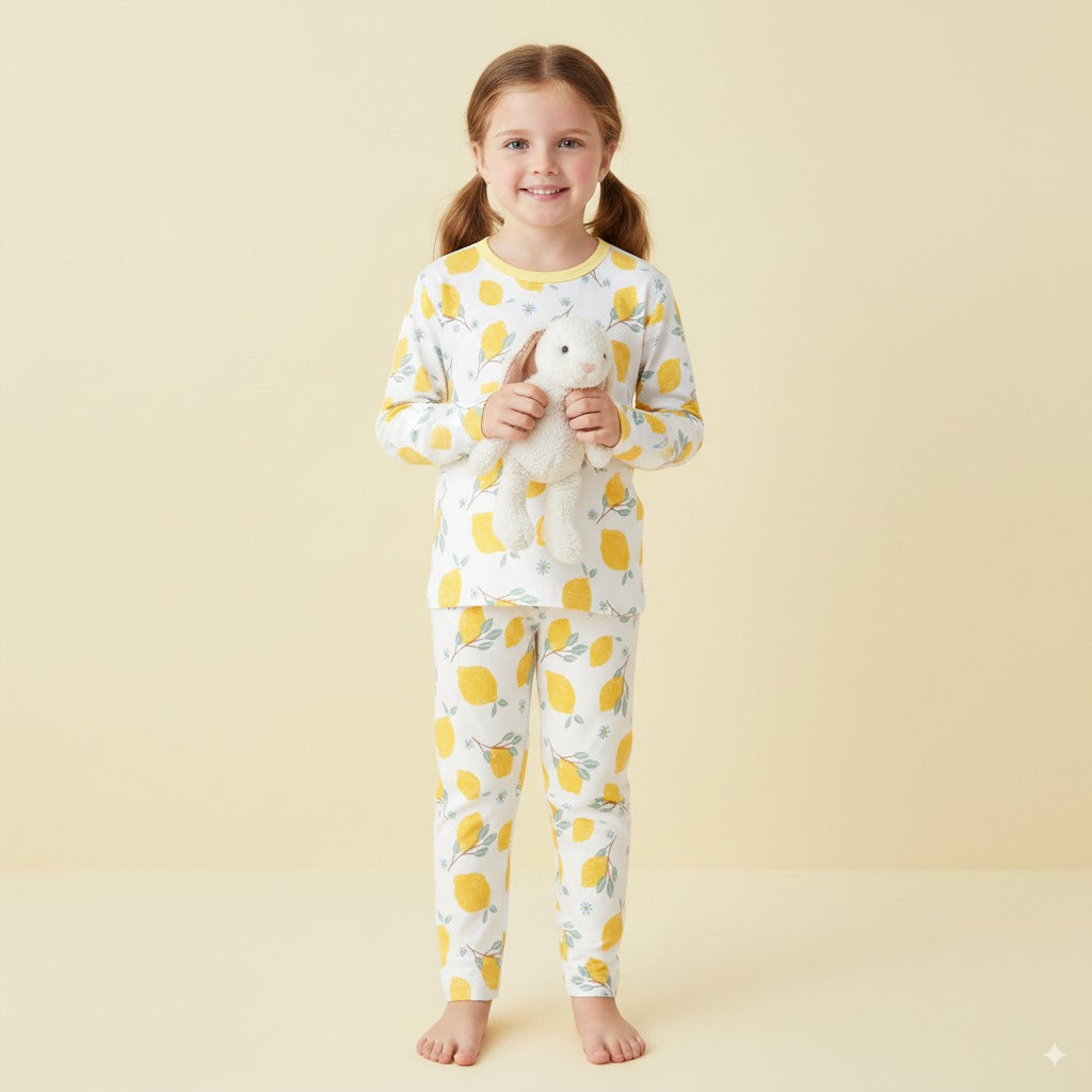 Baby Kids Pajamas Lemon Top n Pants Set