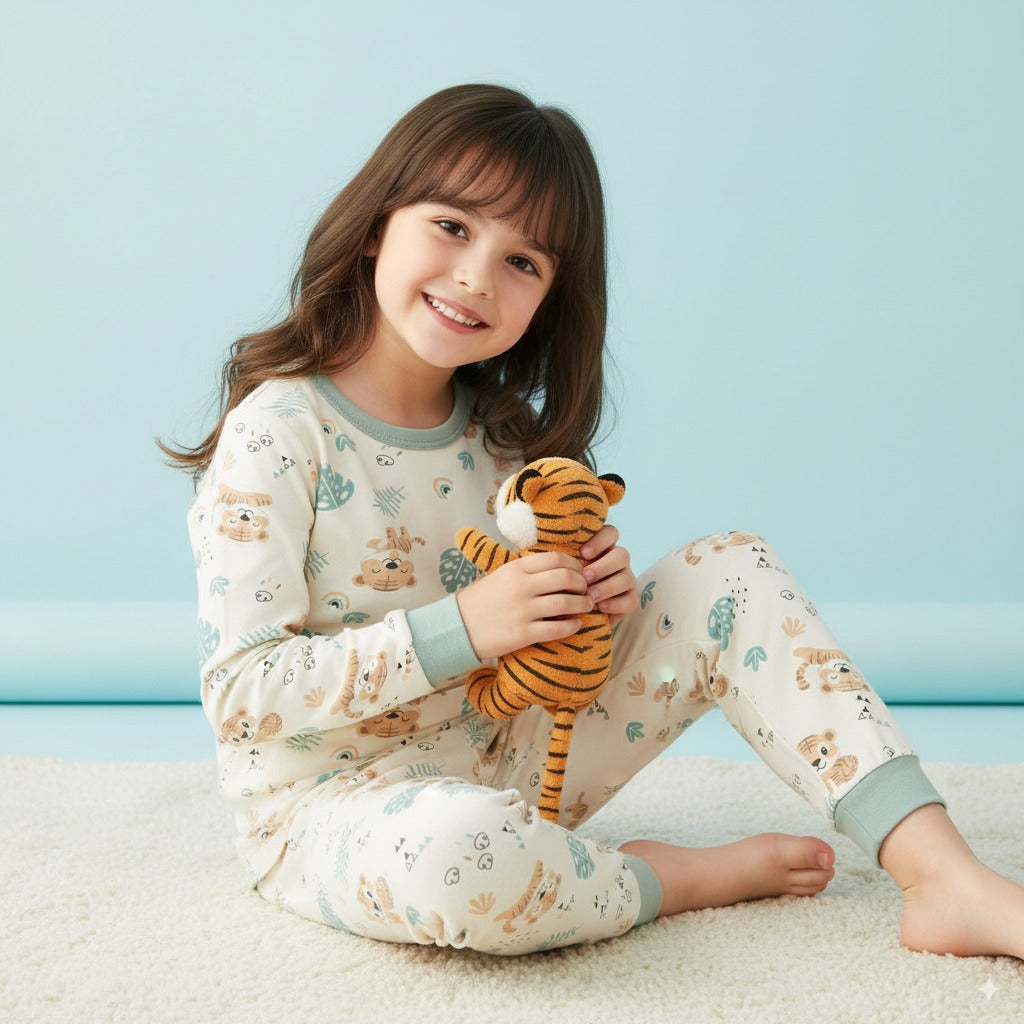 Baby Kids Pajamas Little Tiger Top n Pants Set
