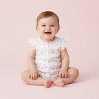 Baby Girl Pink Bowtie Cat Romper - Little Kooma