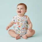 Baby Boy Space Rocket Lion Romper - Little Kooma