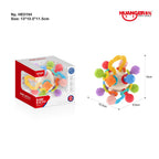 Twist & Teethe 360° Rattle Ring – Textured Multi-Shape Teether for Baby's Motor Skills & Pain Relief New Born + - Little Kooma