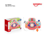 Portable Baby Steering Wheel Toy with Velcro Straps – Pretend Play with Lights, Sounds, and Flip Activities for Tables, Strollers, and Car Seats 18 Months + - Little Kooma