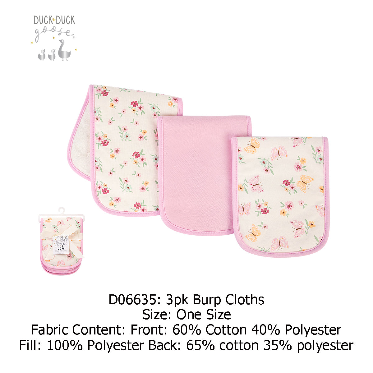 Hudson Baby 3Pc Knit Terry Fabric With Polyfill Burpcloth D06635 - Little Kooma