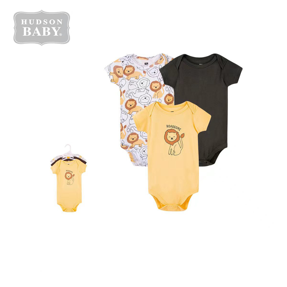 Hudson Baby Bamboo Bodysuits 3 Piece Pack 00882CH - Little Kooma
