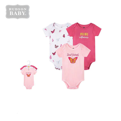 Hudson Baby Bamboo Bodysuits 3 Piece Pack 00902CH - Little Kooma