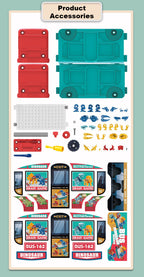 Kids 162 Piece Multifunctional Bus & Dinosaur Set with Drill Toy Kids Drill Sets Preschool & Toddler STEM Toy - Little Kooma