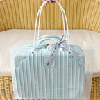 New Born Baby Girl LED Light Layette Plush Blanket Romper Blue Bunny Suitcase Mummy Makeup Box Gift Hamper Gift Box Set