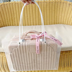New Born Baby Girl LED Light Layette Plush Blanket Romper Blue Bunny Suitcase Mummy Makeup Box Gift Hamper Gift Box Set