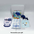 Personalised New Born Baby Boy Little Kooma Brand Gift Box 9 Pcs Whale Shark Ocean Gift Box Set - Little Kooma