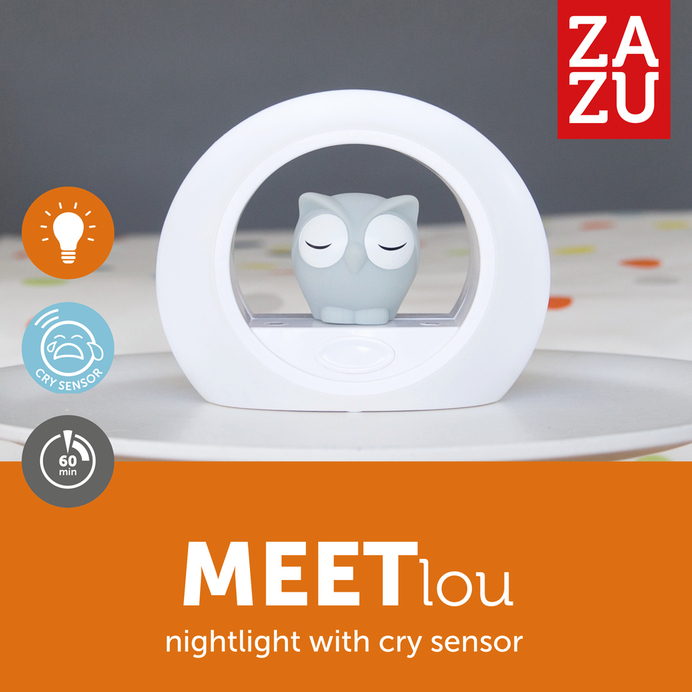 Nightlight with Cry Sensor - Lou the Owl - Little Kooma