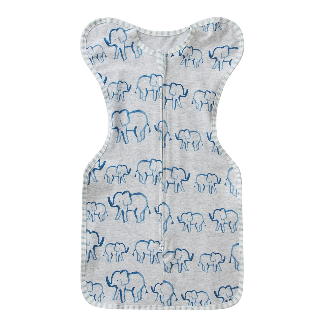 New Born Baby Boy LED Light Swaddle Socks Plush Blanket Romper Hanging Chime Toy Grey Elephant Suitcase Mummy Makeup Box Gift Hamper Gift Box Set - Little Kooma