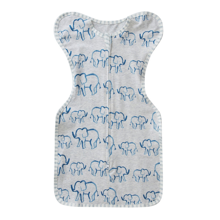 New Born Baby Boy LED Light Swaddle Socks Plush Blanket Romper Hanging Chime Toy Grey Elephant Suitcase Mummy Makeup Box Gift Hamper Gift Box Set - Little Kooma