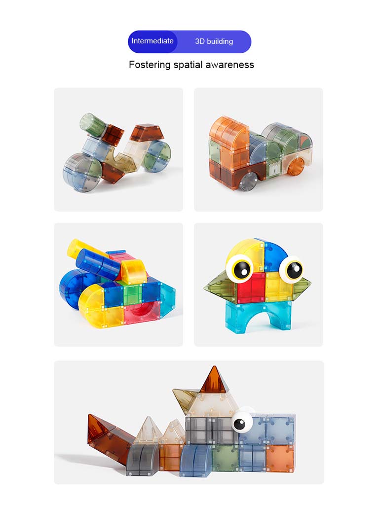 Baby & Kids 3D Magnetic Thinking Building Blocks Set Early Educational Toy 3 Years + - Little Kooma