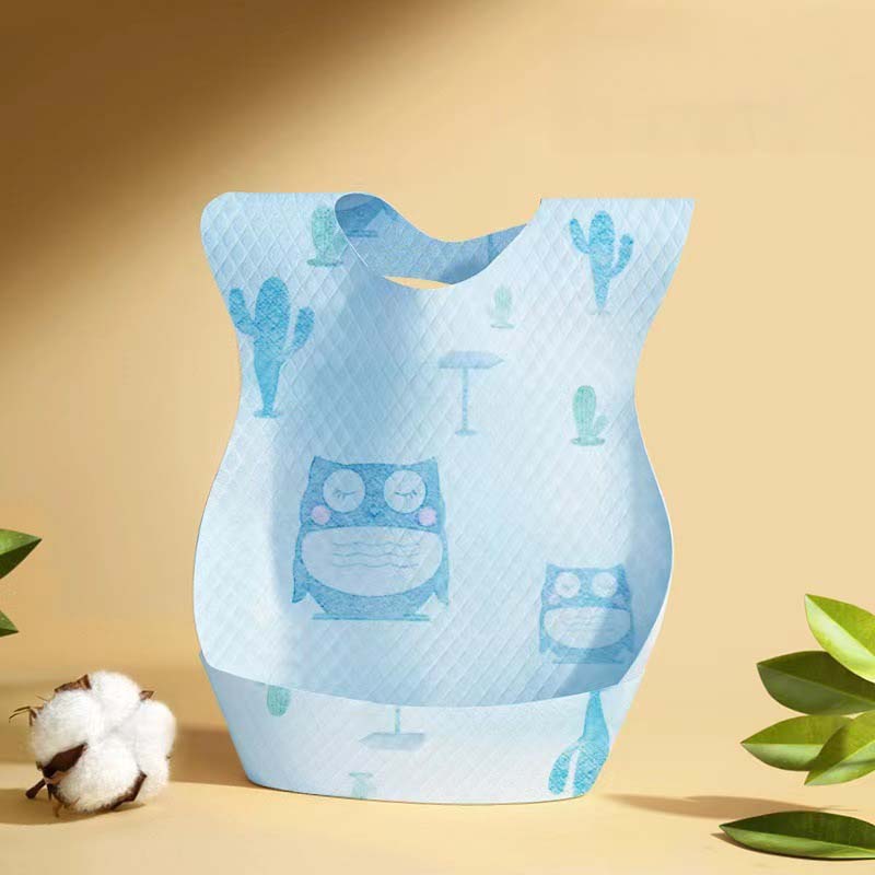 Baby Toddler Disposable Bib w Pocket 10 Piece Per Pack - Little Kooma