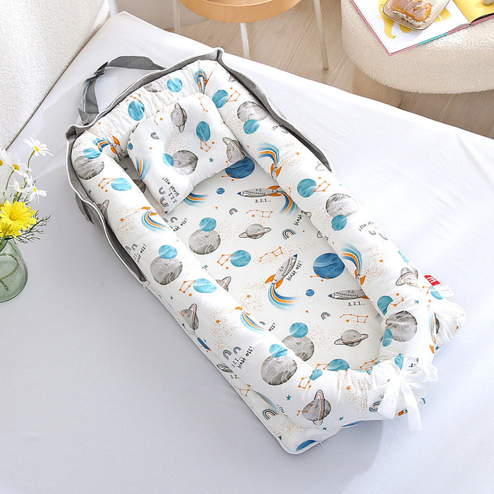 Baby Portable Foldable Cot Travel Bed Newborn Safety Bed Sleep By Your Side Baby Nest Lounger - Little Kooma