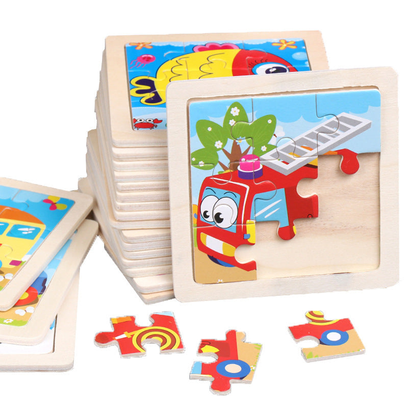 Toddler Animal Vehicle Puzzles Educational Montessori Puzzles Toys Clearance Sale 3 Years + - Little Kooma