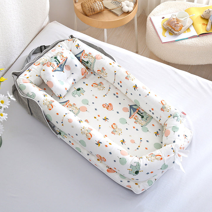 Baby Portable Foldable Cot Travel Bed Newborn Safety Bed Sleep By Your Side Baby Nest Lounger - Little Kooma