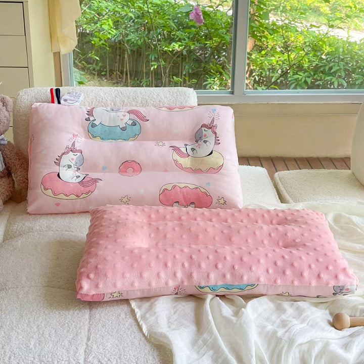 Baby Kids Double-sided Soothing Dotted Velvet Pillow - Little Kooma