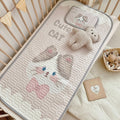 Latex Ice Silk Baby Crib Mat and Toddler Bed Mattress Topper Pad 60 x 120cm Buckwheat Hulls Pillow - Little Kooma