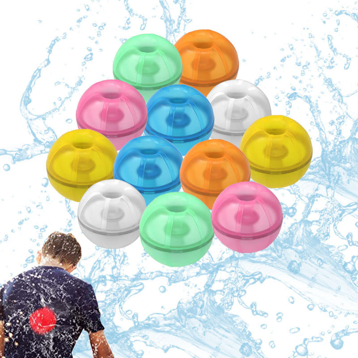 Baby Toddler Kids Water Play Reusable Magnetic Self-sealing Donut Water Balls Easy Quick Fill Splash Water Balls - Little Kooma