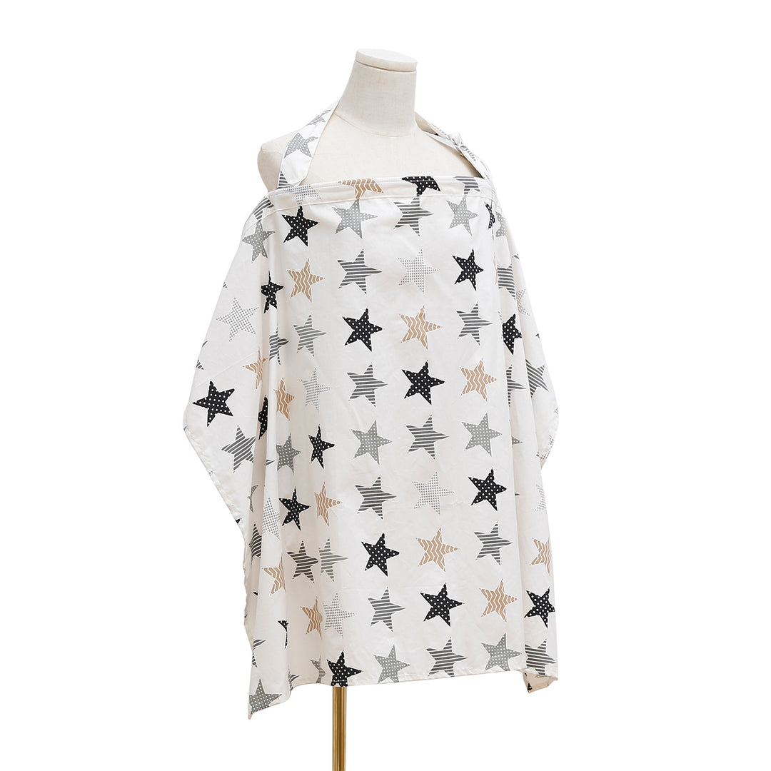 Breathable Cotton Baby Feeding Nursing Cover Mummy Breastfeeding Cover Poncho Shawl Stroller Blanket - Little Kooma