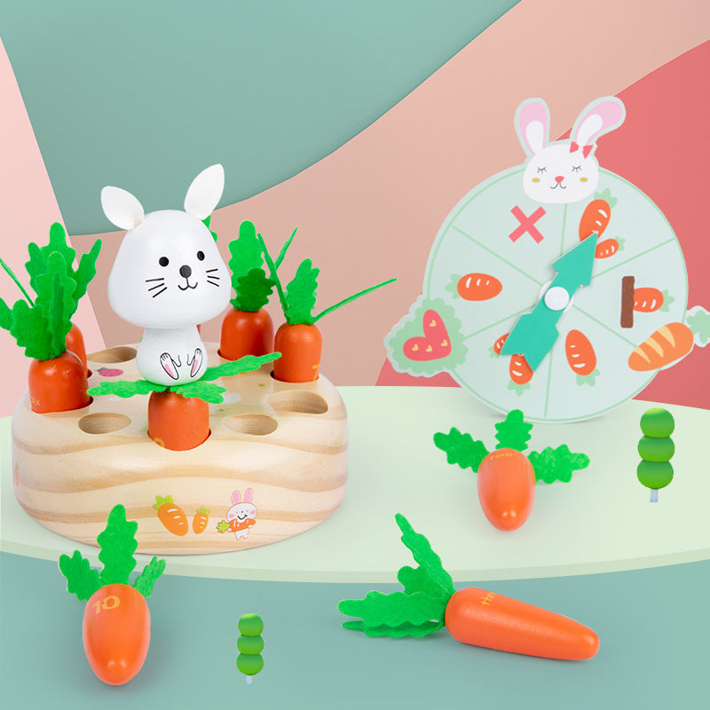 Magnetic Rabbit Radish Pulling Toy Clearance Sale 3 Years +