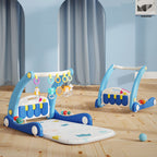 3-in-1 Baby Play Mat, Gym & Walker – Adjustable Piano Playmat, Tummy Time Activity Center, and Infant Walker for Boys & Girls 0 Month + - Little Kooma